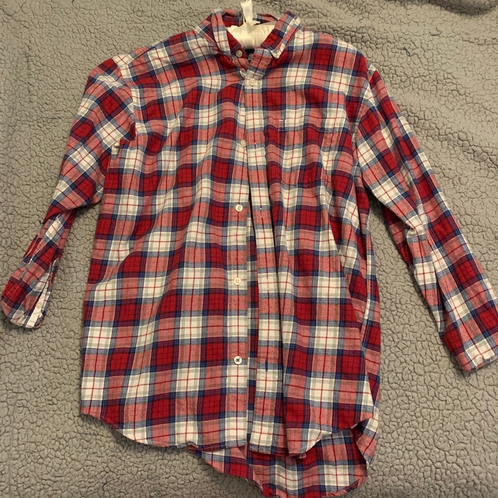 Girls XXL GAP kids red, white and blue flannel